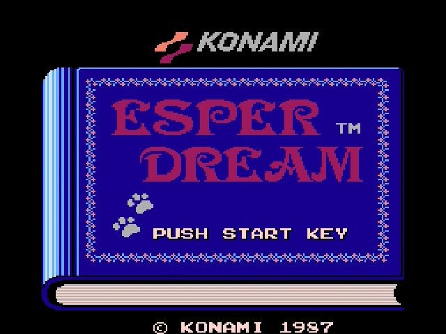 Esper Dream title screen for Famicom Disk System